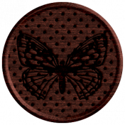 Seriously Butterflies Elements- Round Wooden Brad 04