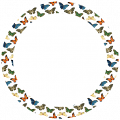 Seriously Butterflies Elements- Circle Tag 04