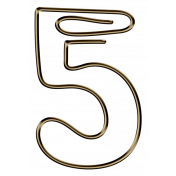 Number Clip Bronze 5