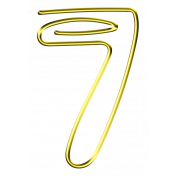 Number Clip Gold 7