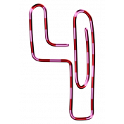 Number Clip Pink Red 4