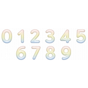 Free Spirit Numbers- Plastic Glitter Pastel