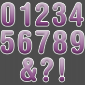BYB Sticker Alpha- Lilac Numbers
