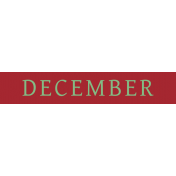 Home For The Holidays Elements- Label December