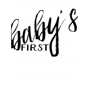 Baby's First Journal Card- 01 3x4 bw