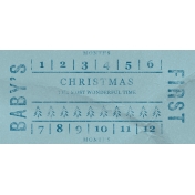 Baby's First Christmas Elements- Ticket Blue