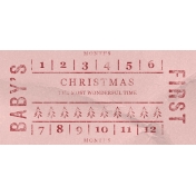 Baby's First Christmas Elements- Ticket Pink