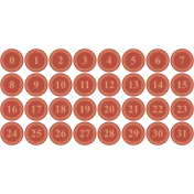 Tea And Toast Print Numbers- Red