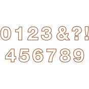 BYB Embroidered Alpha- Style 2 Numbers Brown
