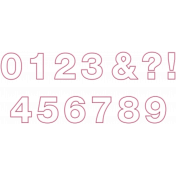 BYB Embroidered Alpha- Style 2 Numbers Pink Light