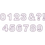 BYB Embroidered Alpha- Style 2 Numbers Purple Light