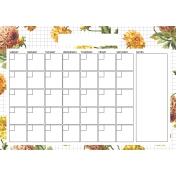 Seriously Floral 2 Calendars- May Floral Calendar A4 Blank