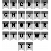 Alpha Templates Kit #6- Cutout Tabs 3 Letters