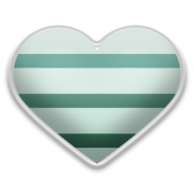 The Good Life- June Elements- Sticker Striped Heart 5