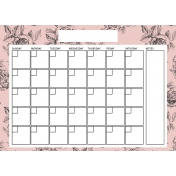 The Good Life July Calendar 5x7 Blank Floral