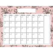 The Good Life July Calendar 85x11 Blank Floral