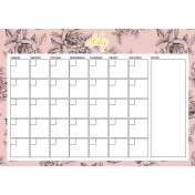 The Good Life July Calendar A4 Floral