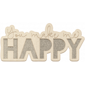 The Good Life July Elements- Chipboard Happy