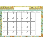 Cozy Kitchen- Calendar 5x7 Blank