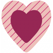 Family Tradition Elements- Print Heart Pink