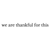 Family Tradition Elements- Label We Are Thankful For This