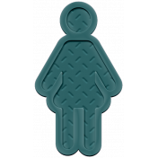 Family Traditions Elements- Rubber Child 2 Teal