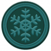 The Good Life- January 2019- Elements Kit- Badge Snowflake Green 01