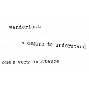 Desert Spring Elements: word strip- wanderlust