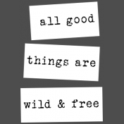 At The Wadi Words & Tags- All Good Things Label