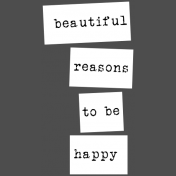 At The Wadi Words & Tags- Beautiful Reasons To Be Happy Label