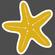 The Good Life- March2019- Elements Kit- Sticker Starfish Yellow