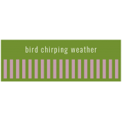 Umbrella Weather Words & Tags Kit: bird chirping weather tag