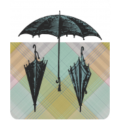 Umbrella Weather Words & Tags Kit: umbrellas word art tag