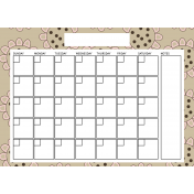 Spring Cleaning Calendars- Calendar 1 5x7