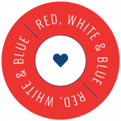 Americana Elements- Label Red White Blue