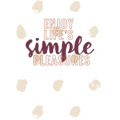 The Good Life: November 2019 Pocket Cards Kit- Simple Pleasures 3x4