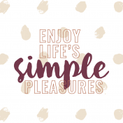 The Good Life: November 2019 Pocket Cards Kit- Simple Pleasures 4x4