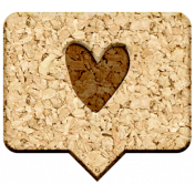 The Good Life- November 2019 Elements- Wood Label Heart