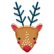 The Good Life: December 2019 Christmas Elements Kit- sticker reindeer