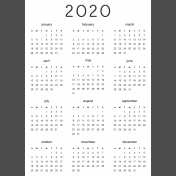 2020 Calendars Kit- Print 5x7