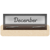 Clear Calendar Tabs Kit- clear tab december