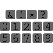 Alpha Template Kit #52 Numbers