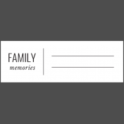 The Good Life- March 2020 Labels & Words- Label Family Memories