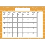 The Good Life- April 2020 Calendars- Calendar 2 5x7 Blank