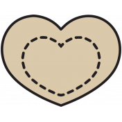 The Good Life- April 2020 Tags & Stickers- Print Sticker Heart 2B