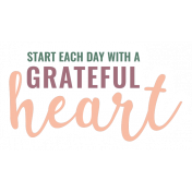 The Good Life- May 2020 Elements- Sticker Grateful Heart
