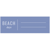 The Good Life- July 2020 Labels & Words- Label Beach Life