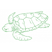 The Good Life- July 2020 Tags & Stickers- Print Sticker Turtle