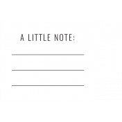 The Good Life August 2020 Labels & Words label a little note