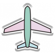 World Traveler Bundle #2- Elements- Label Puffy Airplane